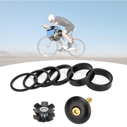 Purple Bicycle Headset Spacer Kit Aluminium Alloy with Stem Cap & Bolts