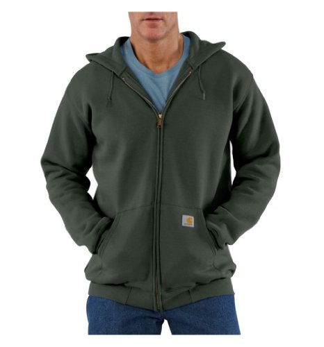 Carhartt Men's Large Olive Midweight Full-Zip Sweatshirt - Loose Fit Workwear