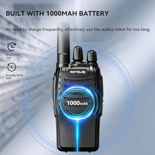 Retevis H777 Walkie Talkies for Adults with Clear Audio, Flashlight, USB-C (No Screen)