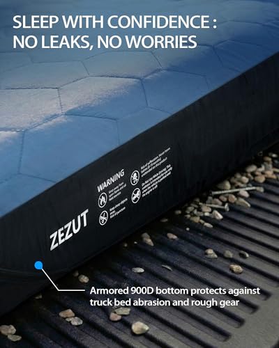3-in-1 Truck Bed Air Mattress with Fitted Sheet and Moving Blanket – Fits 5.5-5.8 ft Trucks