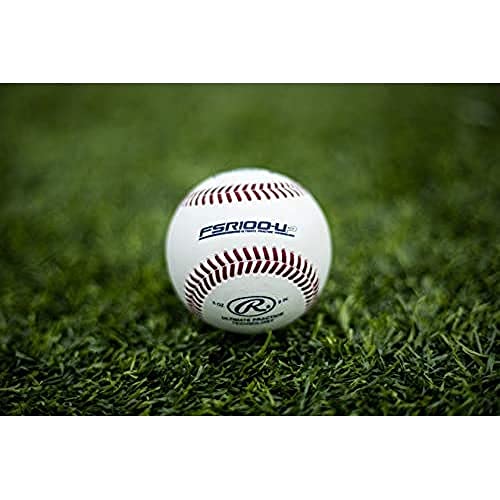 White College Practice Baseballs - 1 Dozen Weather-Resistant Training Balls with Lifespan Boost - Rawlings