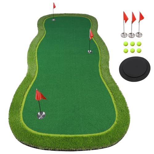 BOBURN 5x12ft Golf Putting Green Mat - Indoor/Outdoor Practice Training Surface