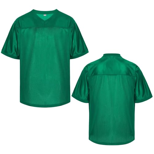 Unisex Green Medium Mesh Football Jersey Retro Active Dry-Fit Sports Tee