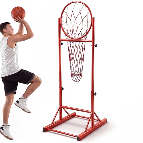 Adjustable Portable Basketball Passing Trainer with Net - Indoor Outdoor Practice Equipment