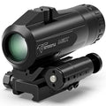 VOTATU M3X Red Dot Magnifier 3X with Flip Mount & Adjustable Focus