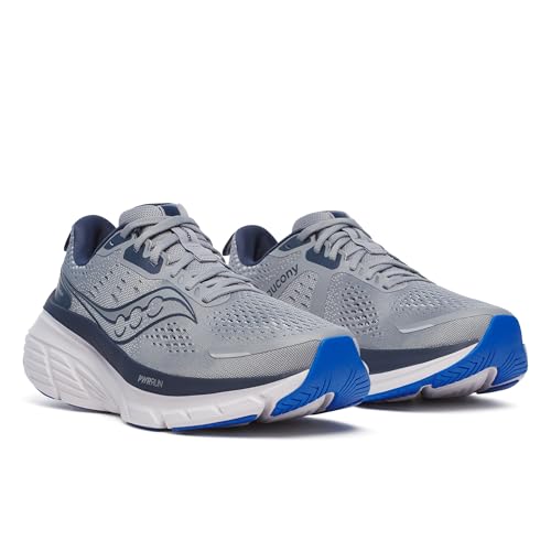 Saucony Men's Guide 18 Sneakers - Flint Navy, Size 12, Cushioned Running Shoe