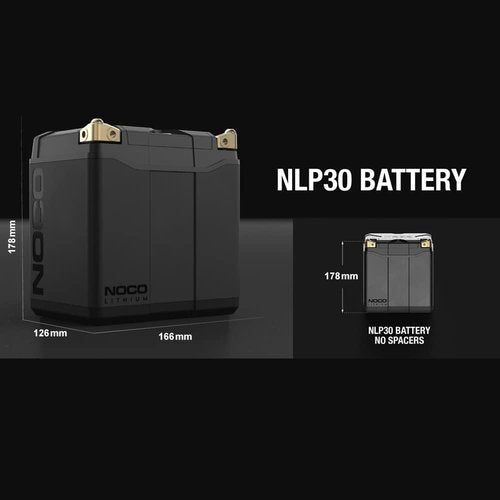 NOCO Lithium NLP30 | Ultra-Light 12V Powersport Battery - 8Ah, 700A Start Power, Intelligent BMS