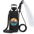 Portable Camping Shower 2.1 Gallon Pressurized Rinse Kit with 10 Spray Modes - Black