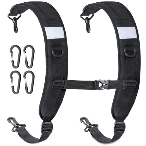 Black Padded Backpack Shoulder Strap Replacement Comfort & Ventilation