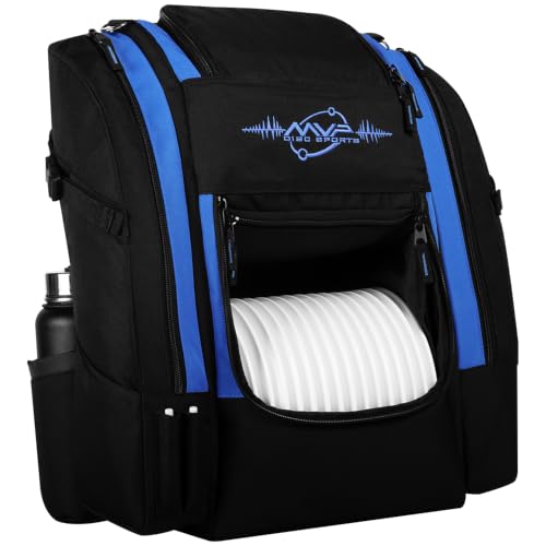 MVP Disc Sports Voyager Lite Disc Golf Backpack Navy V2 - Lightweight & Durable