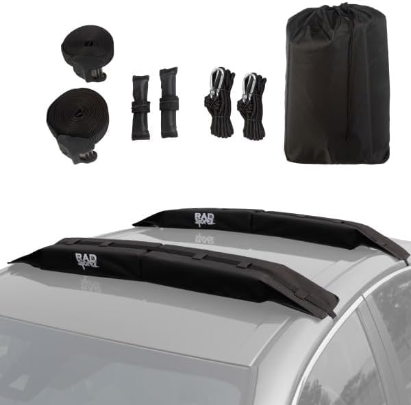 RAD Sportz Kayak Roof Rack - Universal Quick Loop Straps & Protective Pads - Fits Canoe, SUP, Surfboard