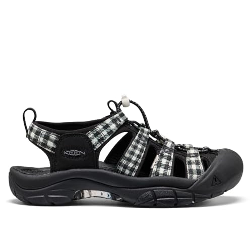 KEEN Women's Newport H2 Water Sandals Black Gingham Size 9 - Closed Toe, Water-Friendly