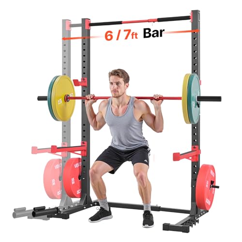 VEVOR Power Cage Squat Rack 980LBS Capacity Home Gym Multi-Function Strength Training Equipment