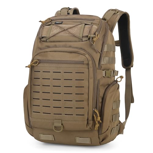 Khaki 30L Military Tactical Backpack with Molle Webbing & Hydration Pocket