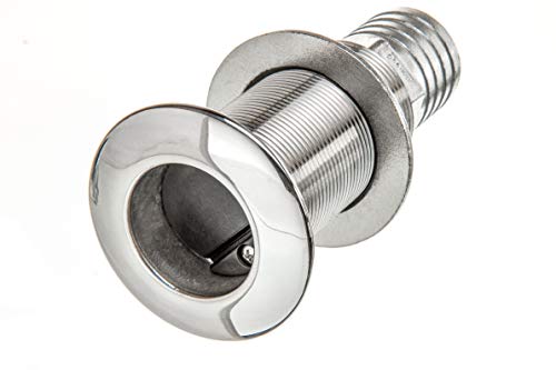 Attwood Stainless Steel Scupper Valve 1-1/2 Inch - One Size Marine Drain Fitting
