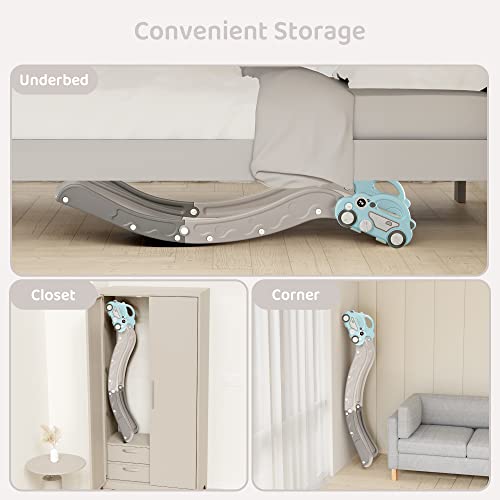 Indoor Toddler Slide for Couch & Bed - Safe Kids Playset, Blue
