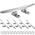 8 Inch Stainless Steel Dock Cleats - Marine Boat Mooring Hardware, 6 Pack