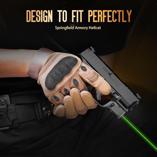 WARRIORLAND Green Laser Sight for Springfield Hellcat with IWB Holster, Power Indicator