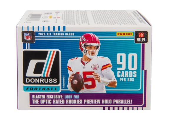 2025 Donruss Football Trading Cards Blaster Box - 90 Card Pack for Collectors