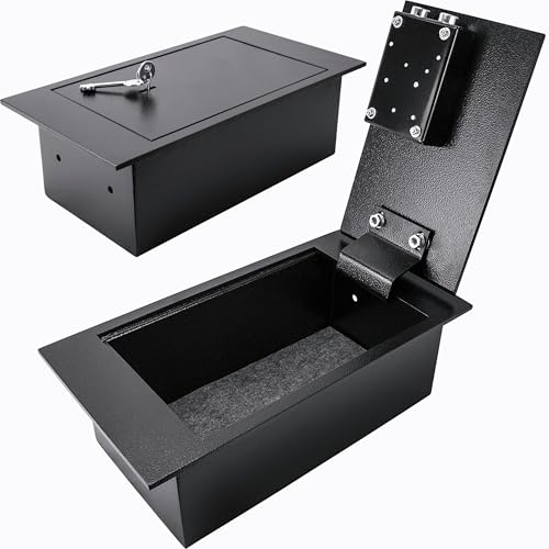 Barska Key Lock Floor Safe 0.22 Cu Ft Concealed Steel Security Safe