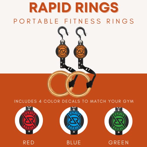 Portable Gymnastics Rings with Adjustable Straps - Wooden Workout Set