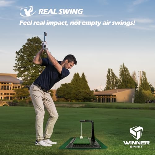 Real Swing 300 Golf Swing & Hitting Trainer - Adjustable Impact & Trajectory Check