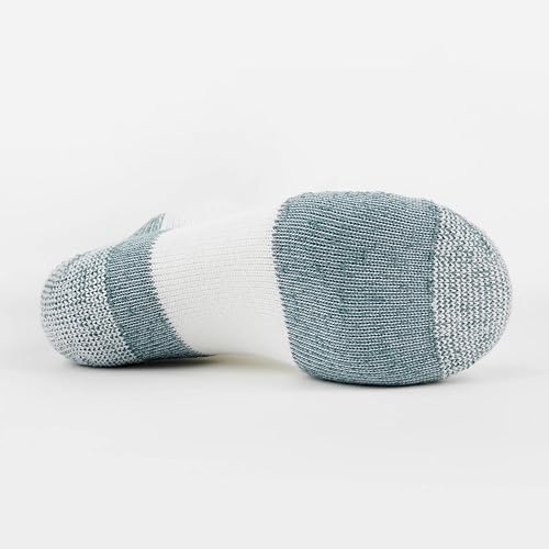 Thorlos Running Mini Crew Socks - Large White/Grey 3 Pair Pack
