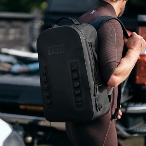 YETI Panga 28 Waterproof Backpack with Hydrolok Zipper, Olive/King Crab Orange