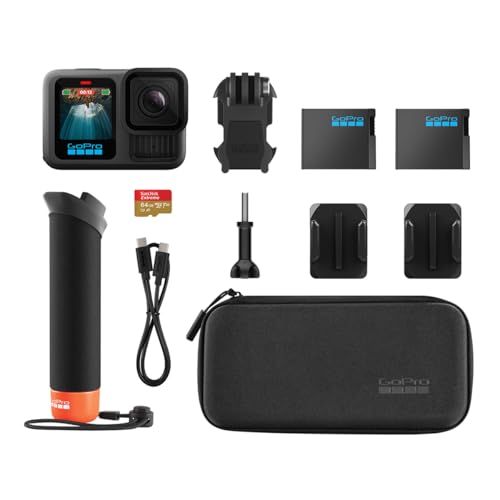 GoPro HERO13 Black Action Camera Essentials Kit with 5.3K Video & Accessories