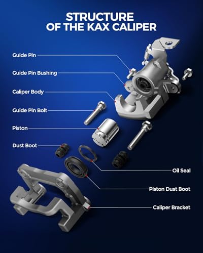 KAX Rear Brake Caliper for Chevrolet S10 1998-2004, 18-B4712, 18-B4713