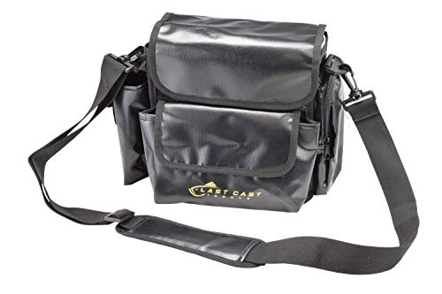 Surf Fishing Tackle Bag with Multiple Pouches and Adjustable Strap