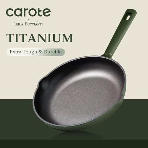 Green Nonstick 31-Piece Cookware Set with Titanium Coating & Lids - CAROTE