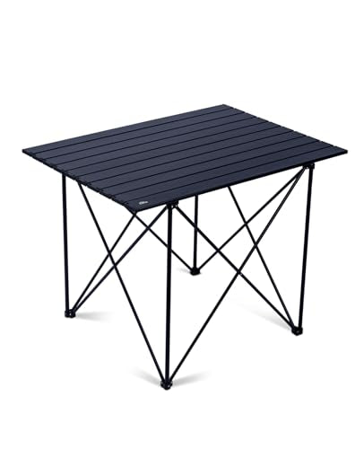 iClimb XL Reinforced Ultralight Camping Folding Table - Black