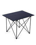 iClimb XL Reinforced Ultralight Camping Folding Table - Black