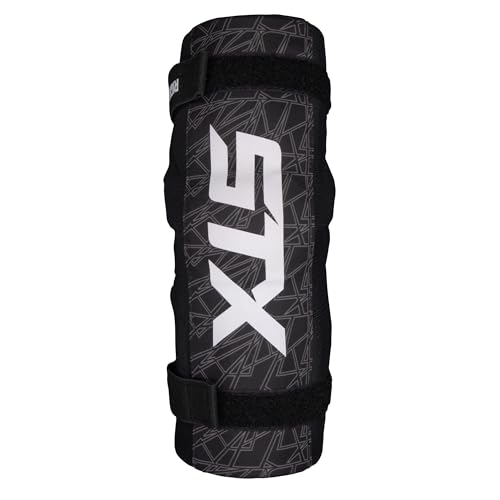 STX Stallion 75 Lacrosse Arm Pads - Black/Grey Small, Protective Gear for Beginners