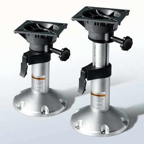 Adjustable Boat Seat Pedestal Aluminum Base 13-18 Inch Locking Height