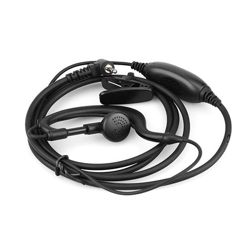 Retevis RT20 2 Way Radio Earpiece 1 Pin 2.5mm with Speaker Mic, Compatible RT20 Walkie Talkies, C Shape Earhook Lightweight Walkie Talkie Earpiece with PTT and Clip(3 Pack)