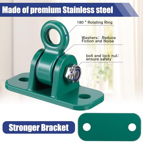 Tandefio Green 6-Piece Swing Hanger Set for Indoor Outdoor Use