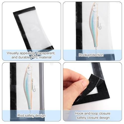 6pcs Clear Fishing Lure Wraps - Transparent Lure Covers for Tackle Organization