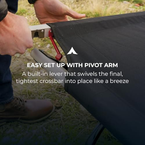 Teton Outfitter XXL Camping Cot - Heavy-Duty Oversized Folding Bed for Adults