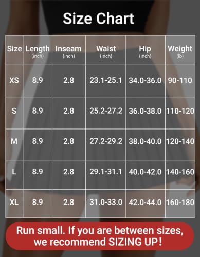 Women's Pleated Tennis Skirt with Built-in Shorts and Pockets - Medium Black