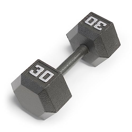 Marcy 30lb Cast Iron Hex Dumbbell - Space Saving Hexagon Shape