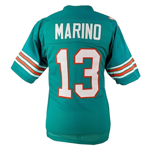 Dan Marino Aqua Miami Jersey - Unisex Adult Sizes S-5XL, Custom Sewn, XX-Large