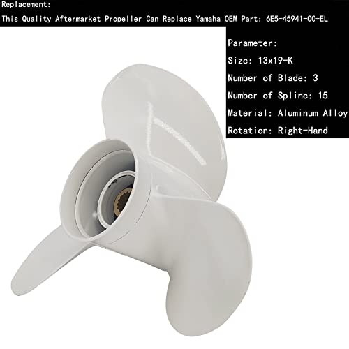 13x19 Aluminum Outboard Propeller for Yamaha 50-130HP Boats