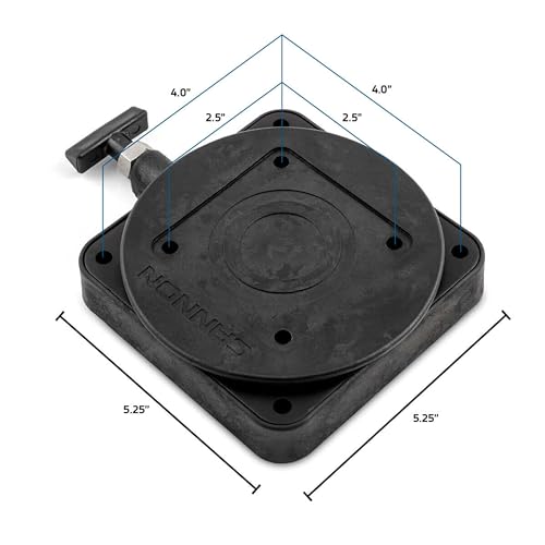 Cannon Low-Profile Swivel Downrigger Mounting Base - Black Composite