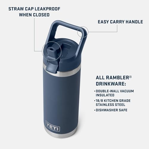 YETI 18 oz Insulated Stainless Steel Bottle with Color Match Straw Cap - Pampa Green