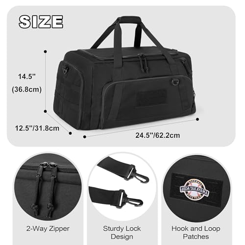 Baseball Duffle Bag with Bat Holder and Shoe Compartment for Softball