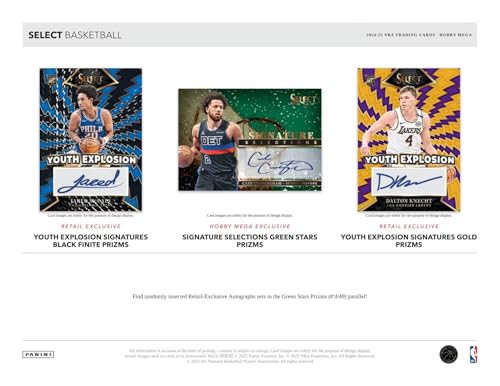Panini 2024-25 Select Basketball Hobby Mega Trading Card Box with Prizms & Autographs