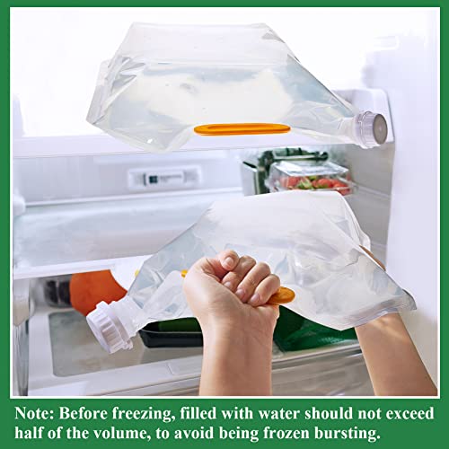 50 Pack Collapsible Water Bags 1.3 Gallon Water Storage Bladders for Camping & Outdoor