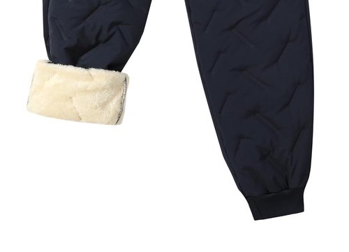 HONCAN Boy's Winter Snow Pants Sherpa Lined Sweatpants Thicken Warm Fleece Pants Sports Jogger Pants(518-D.Blue14)